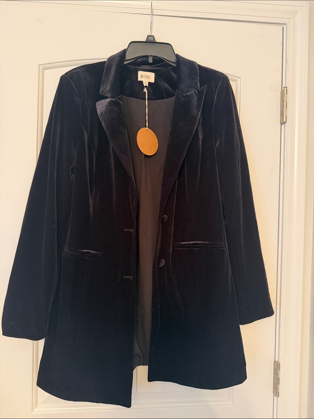 BiBi Black Velvet Blazer Jacket